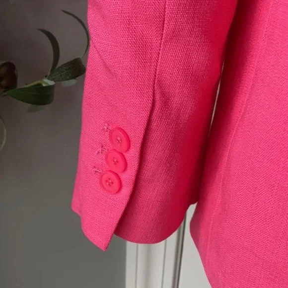 NWT GORGEOUS ZARA STRAIGHT BLAZER WITH POCKETS Fuchsia size S Blogger Favorite - Picture 11 of 16